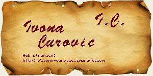 Ivona Čurović vizit kartica